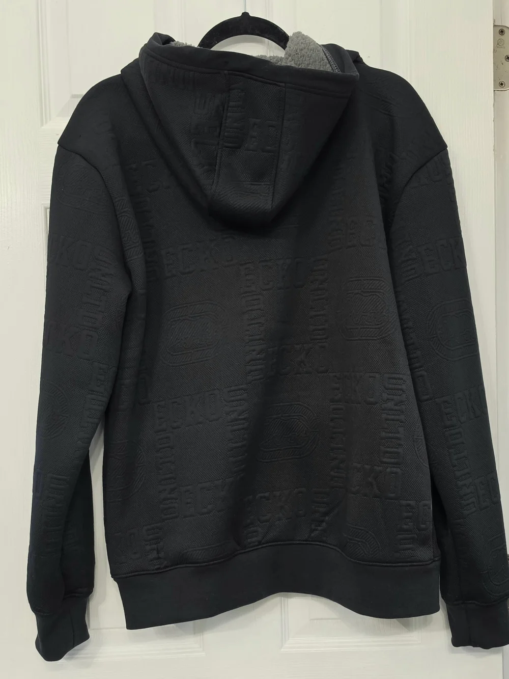 Ecko Unlimited Black Full-Zip Tip Top Sherpa Hoodie Medium NWT
